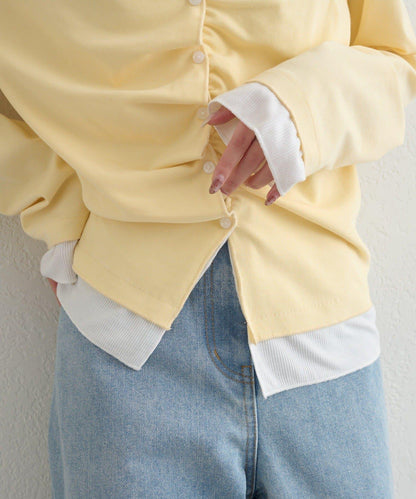 拼色針織上衣