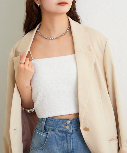 帶胸墊蕾絲吊帶背心