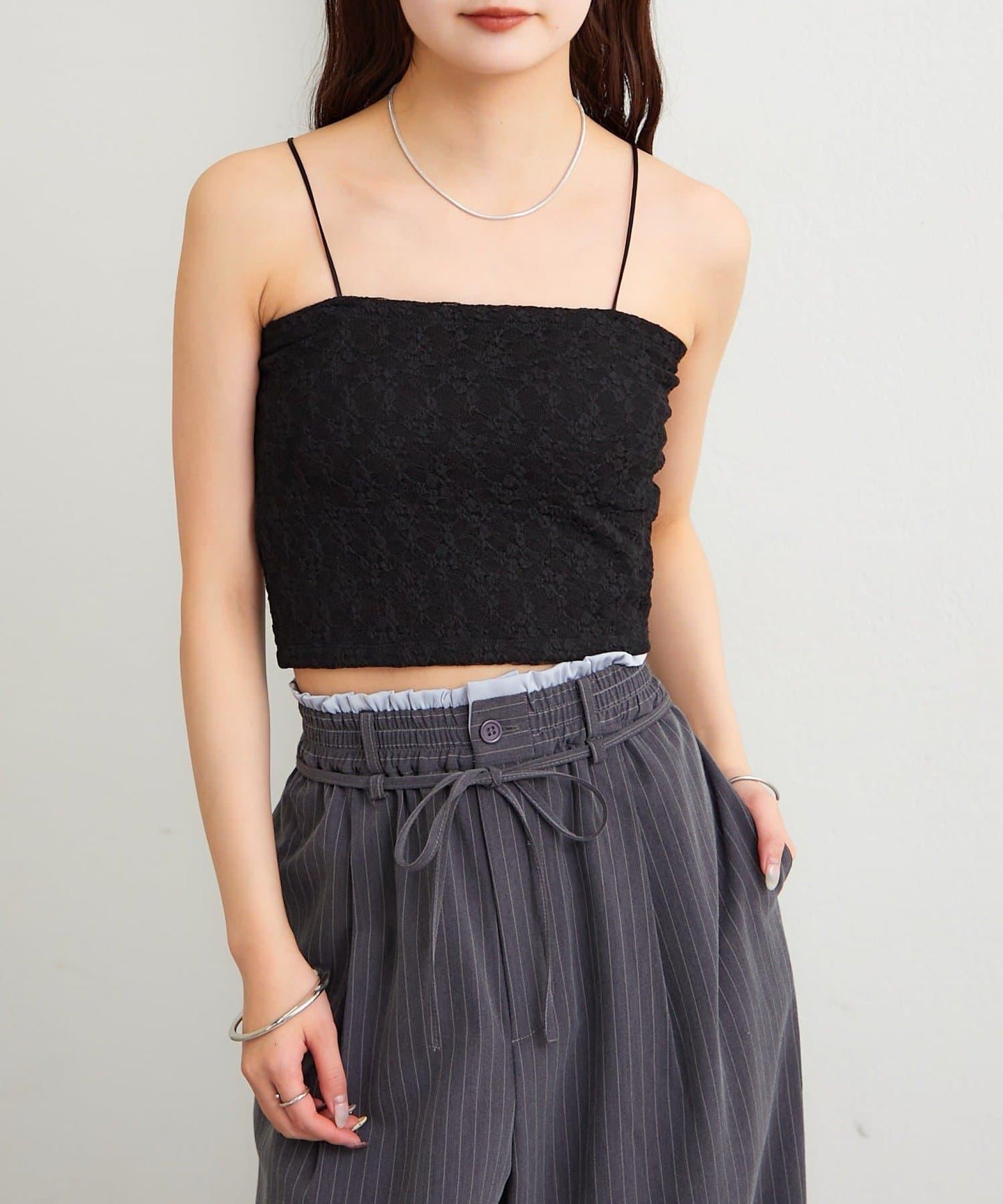 帶胸墊蕾絲吊帶背心