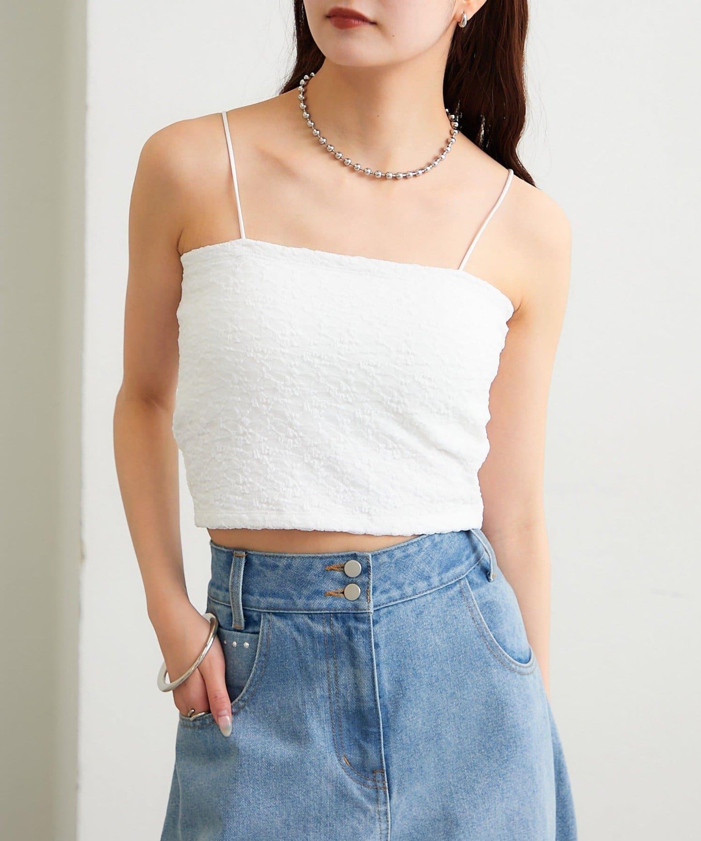 帶胸墊蕾絲吊帶背心