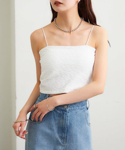 帶胸墊蕾絲吊帶背心