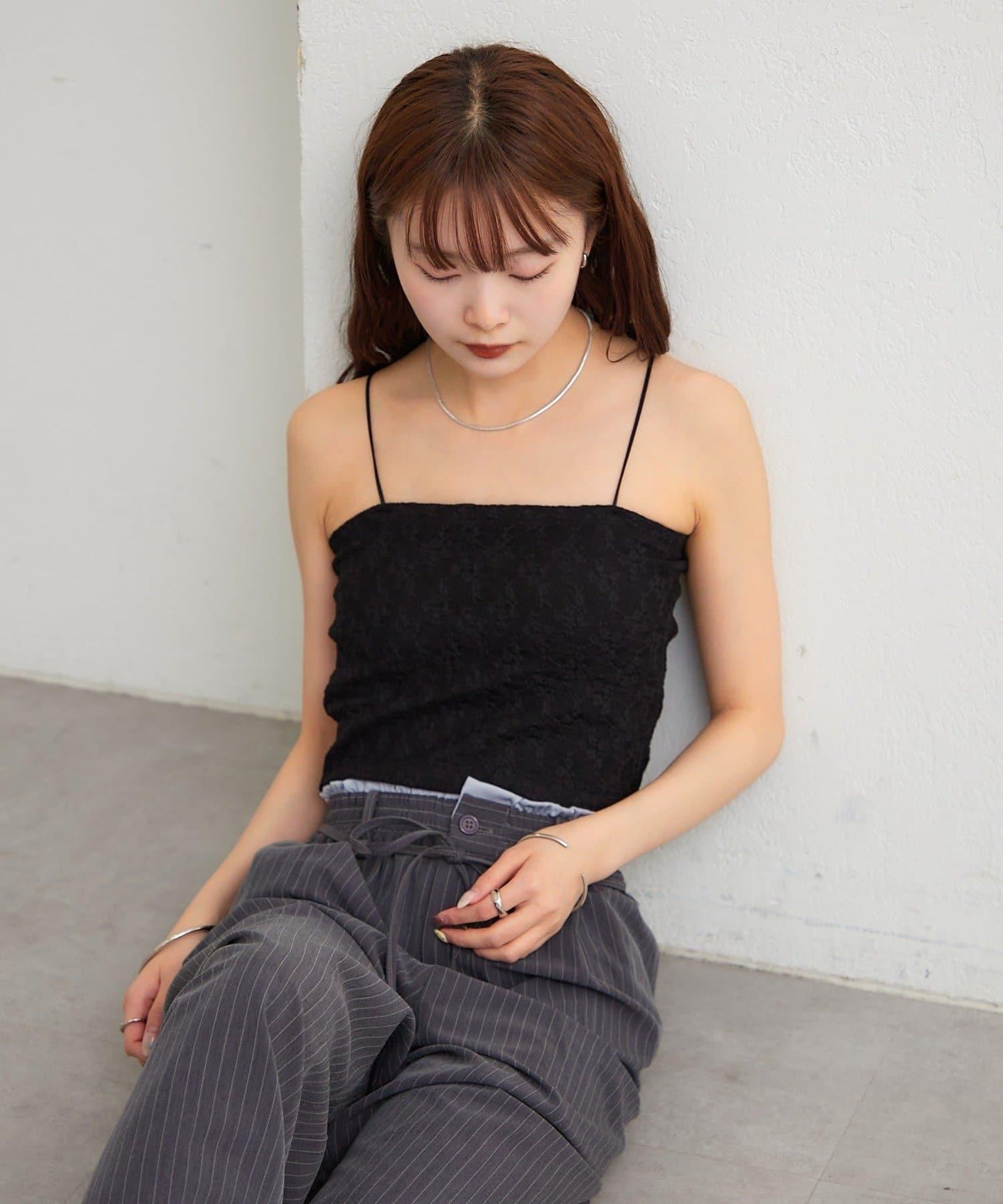 帶胸墊蕾絲吊帶背心