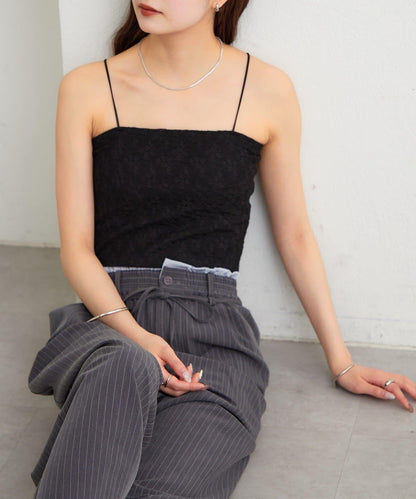 帶胸墊蕾絲吊帶背心