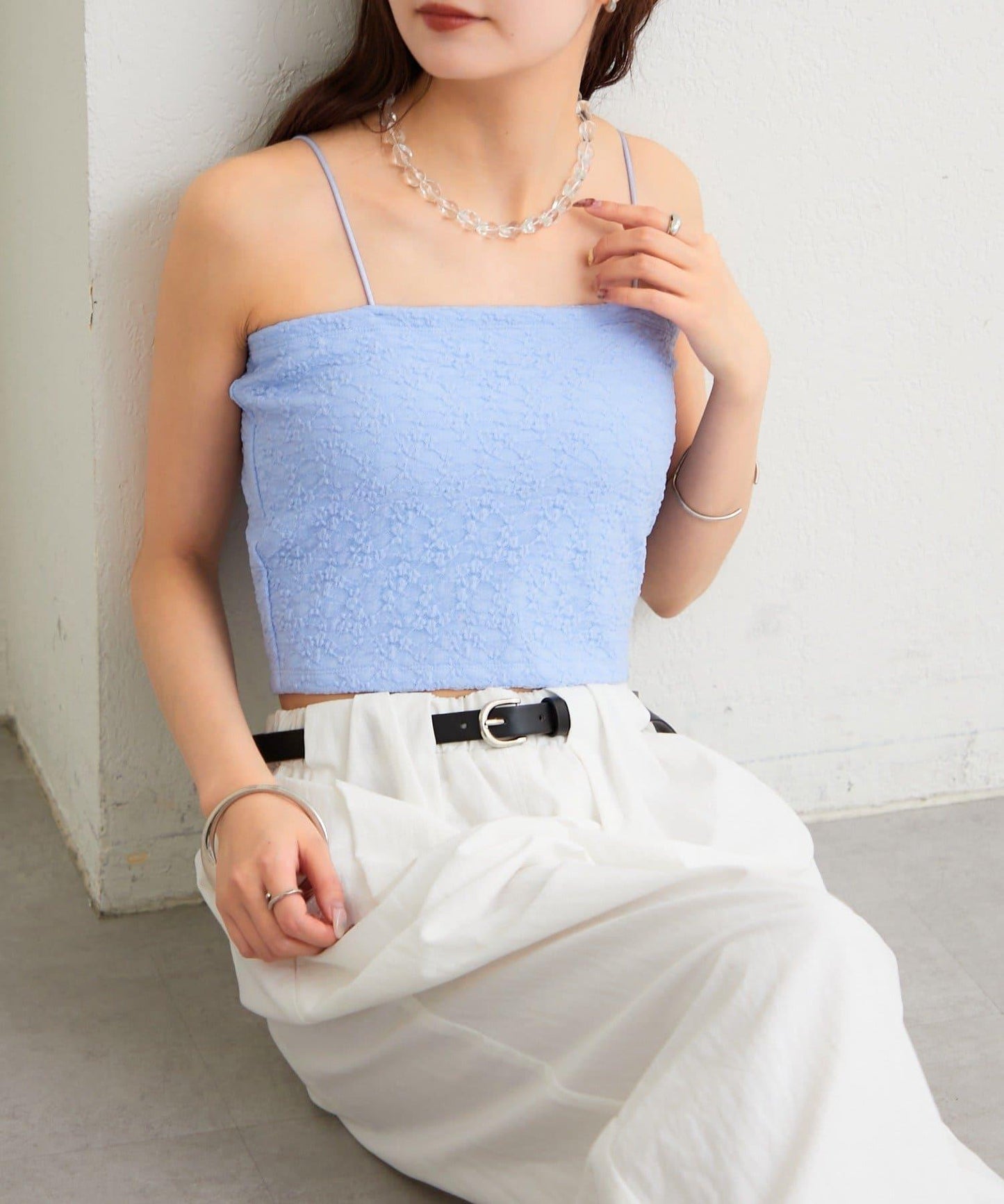 帶胸墊蕾絲吊帶背心