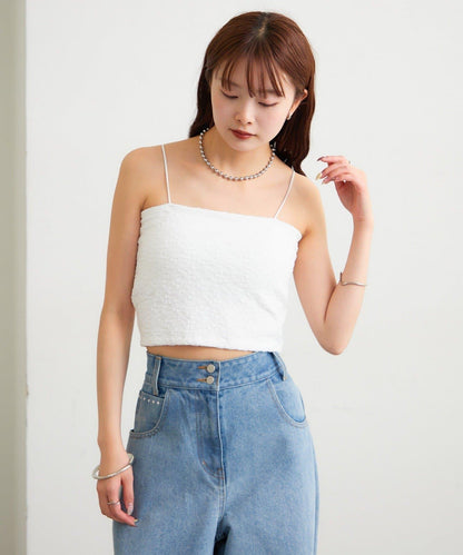 帶胸墊蕾絲吊帶背心