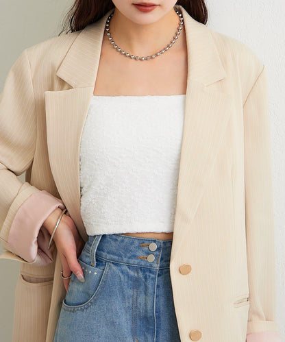 帶胸墊蕾絲吊帶背心