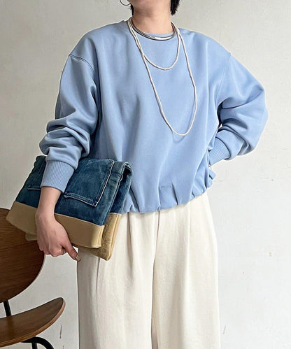 輕量複合面料 蓬鬆版型 套頭上衣