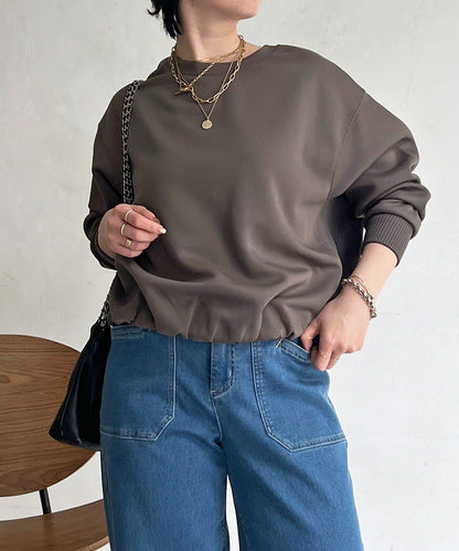 輕量複合面料 蓬鬆版型 套頭上衣