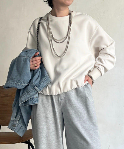 輕量複合面料 蓬鬆版型 套頭上衣