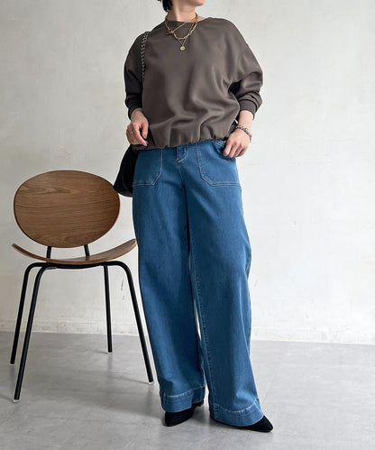 輕量複合面料 蓬鬆版型 套頭上衣