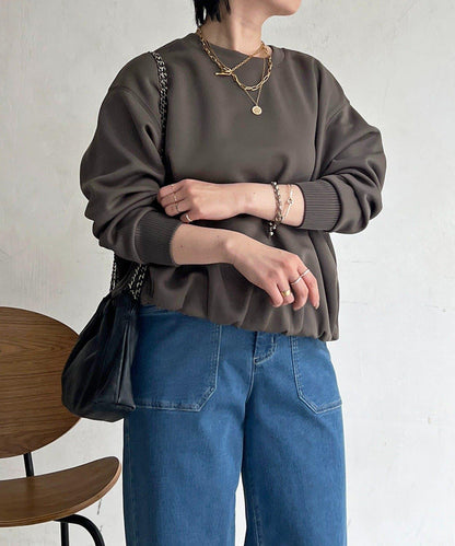 輕量複合面料 蓬鬆版型 套頭上衣