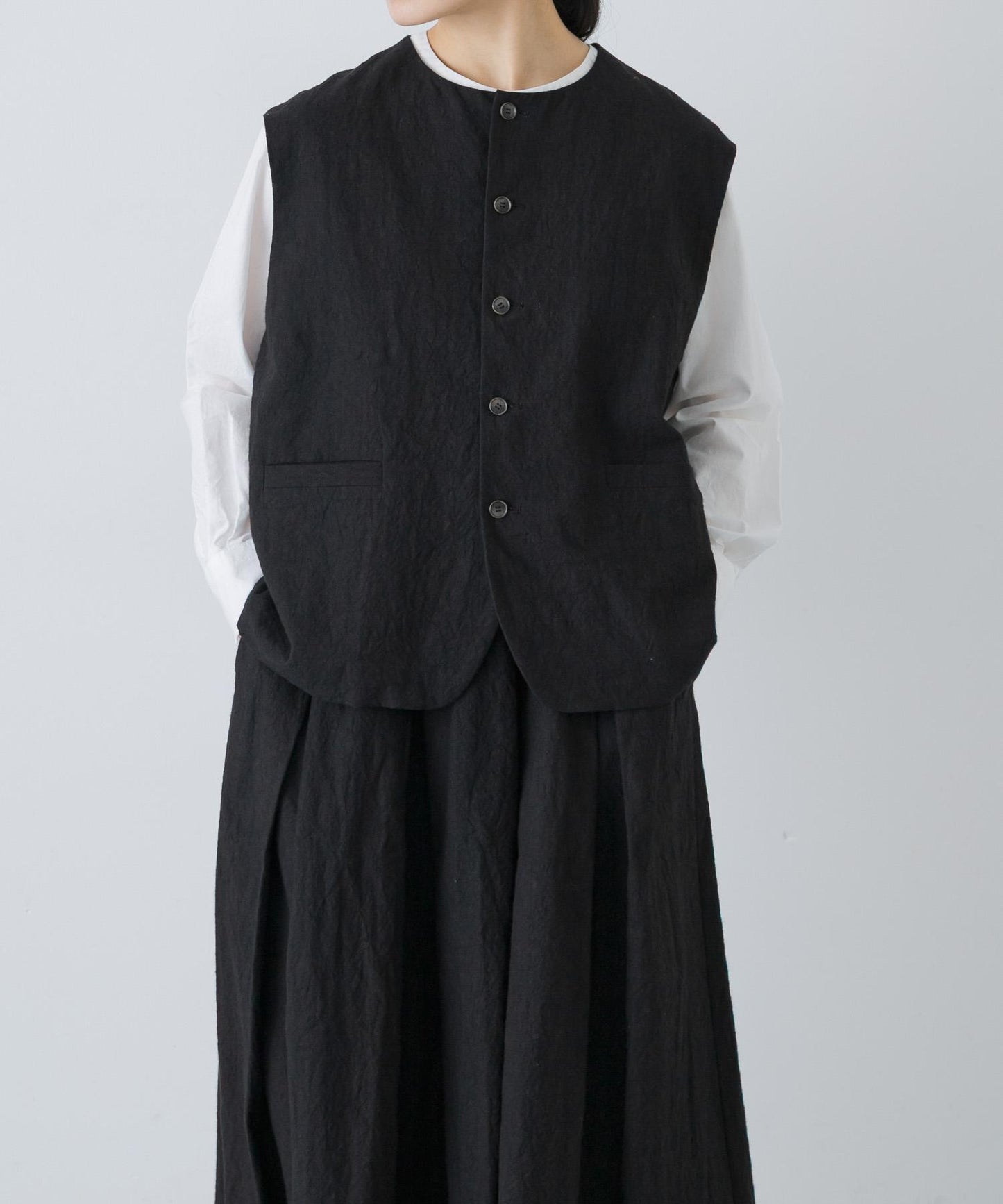 亞麻棉寬鬆馬甲