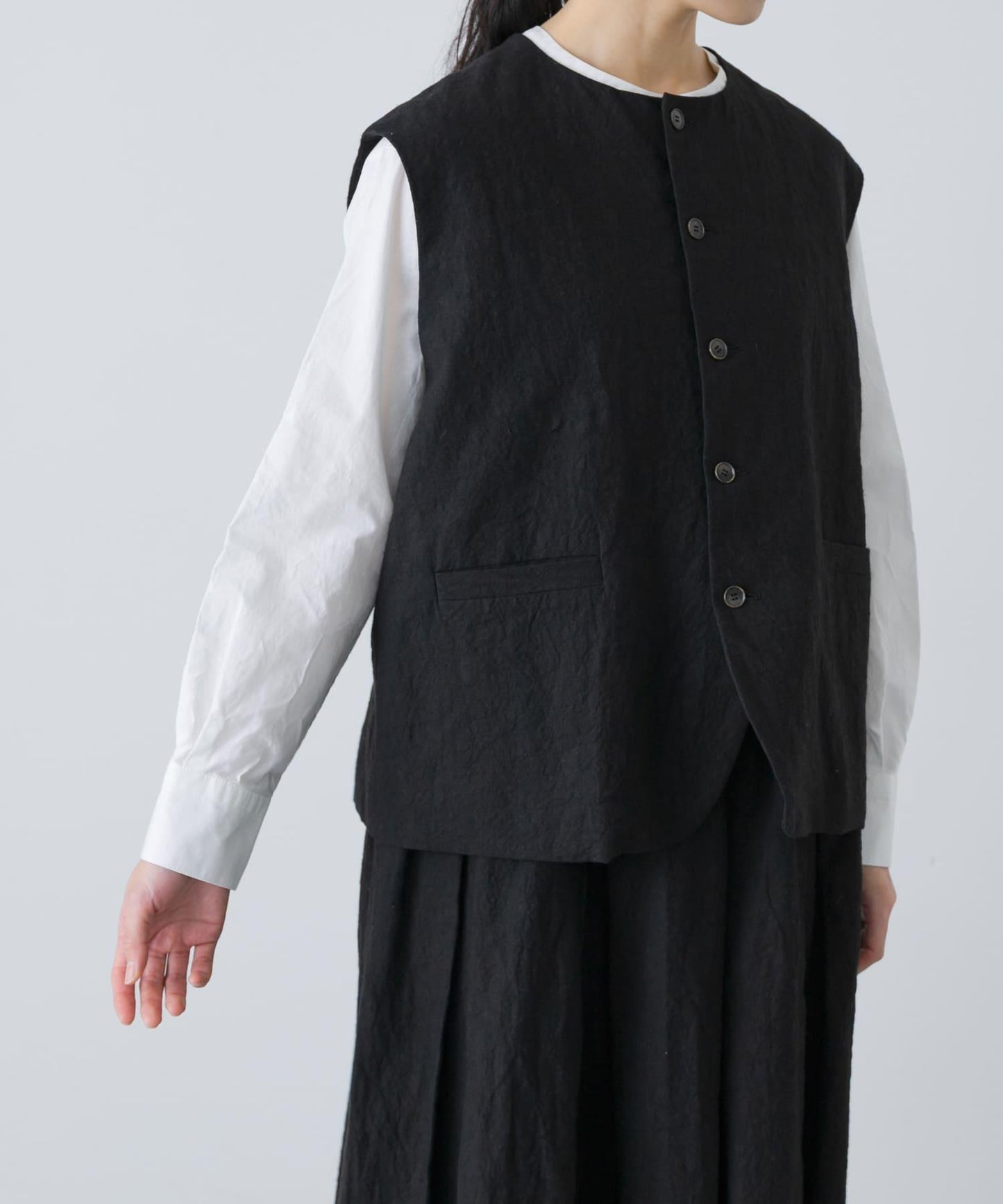 亞麻棉寬鬆馬甲