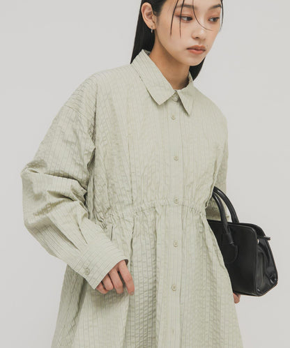 不對稱褶皺設計迷你連衣裙