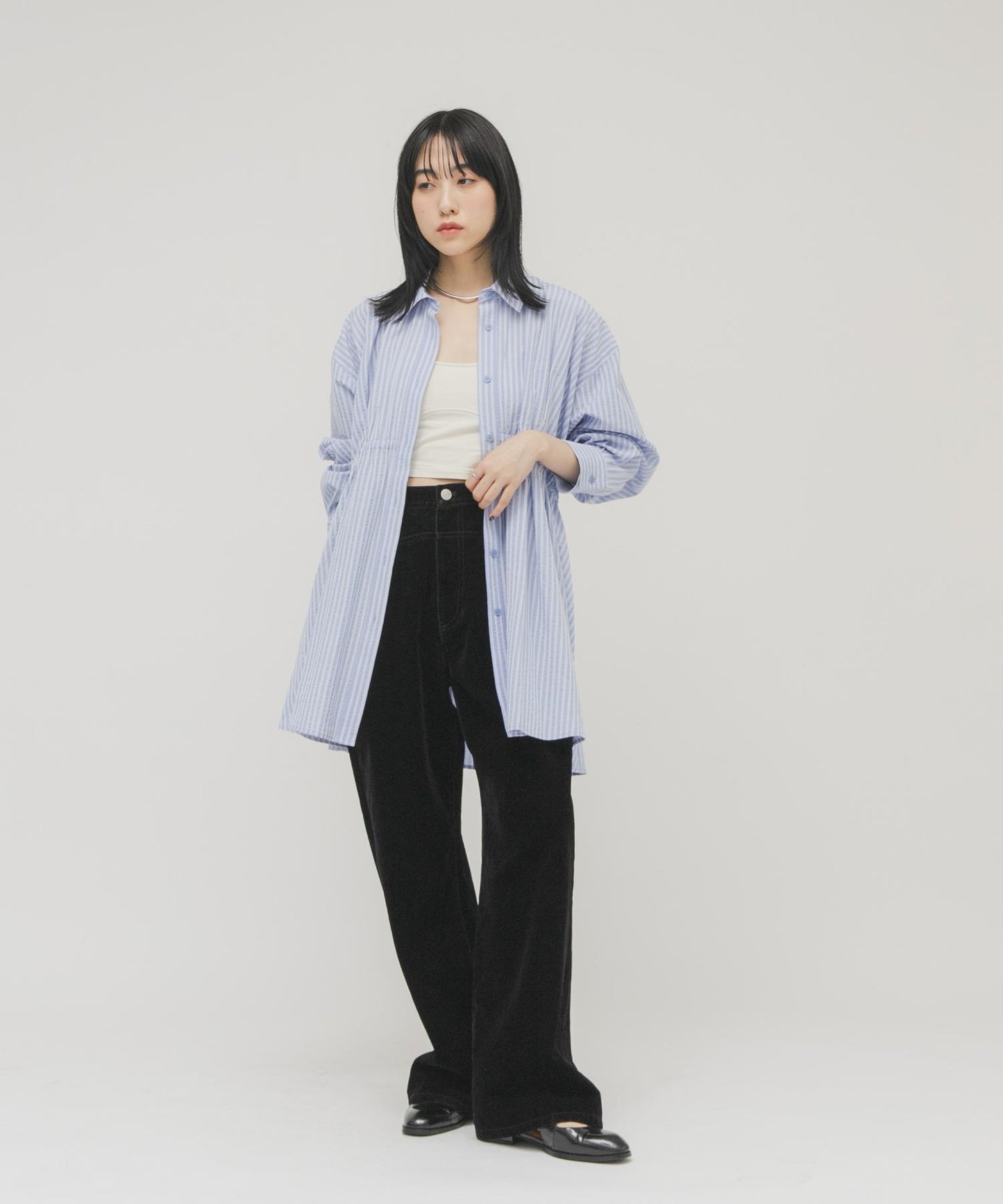 不對稱褶皺設計迷你連衣裙