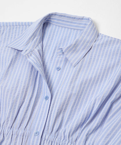 不對稱褶皺設計迷你連衣裙