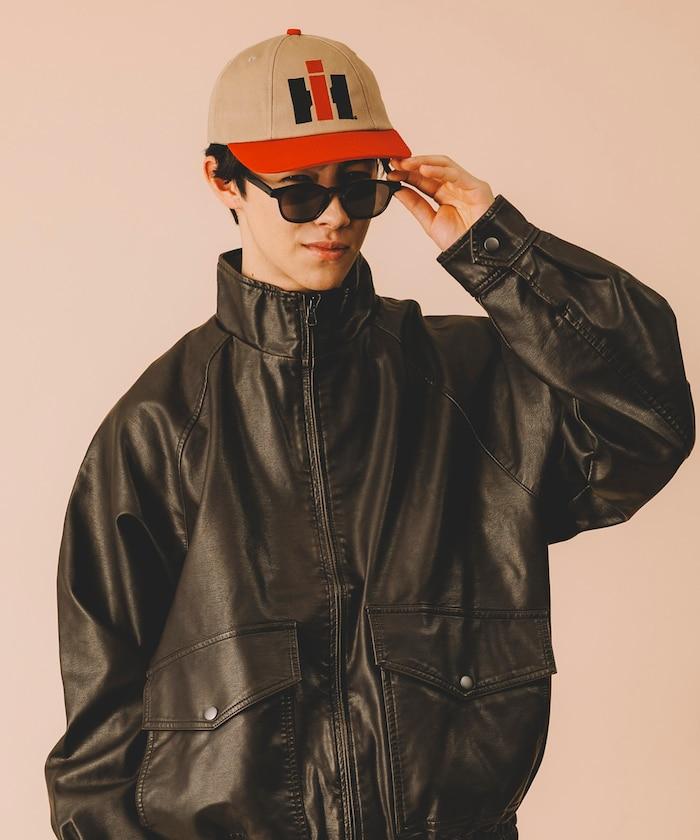 水洗做舊 仿皮質感 立領 拉鍊 短款外套