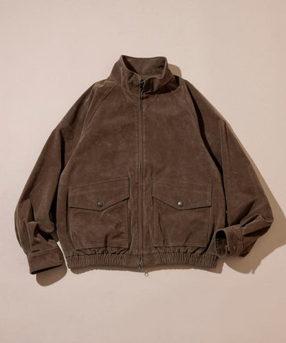 水洗做舊 仿皮質感 立領 拉鍊 短款外套