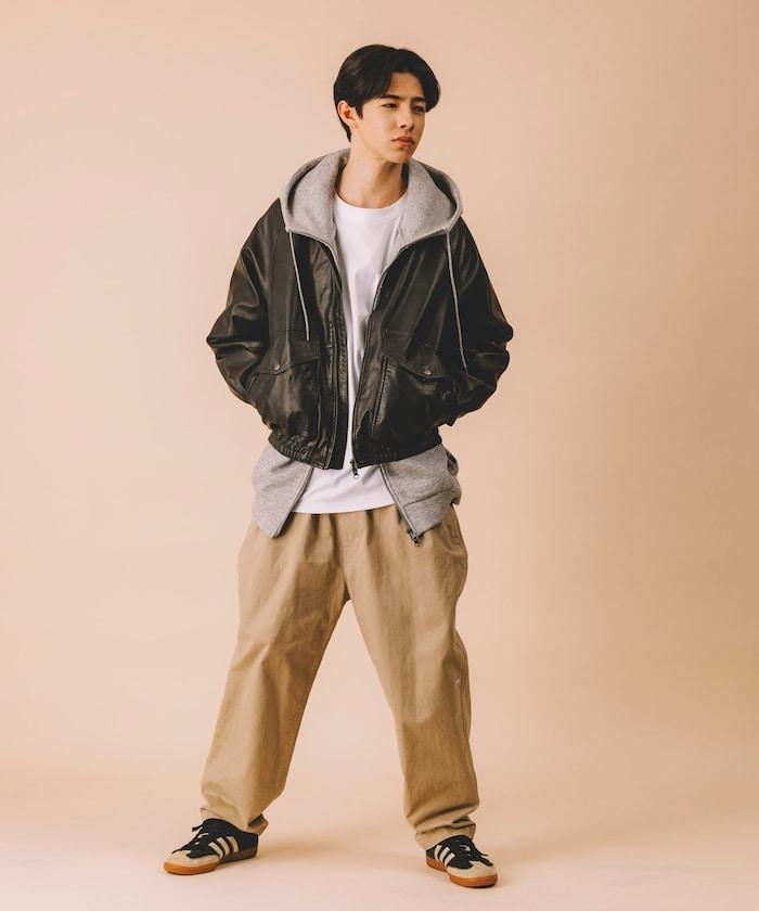 水洗做舊 仿皮質感 立領 拉鍊 短款外套