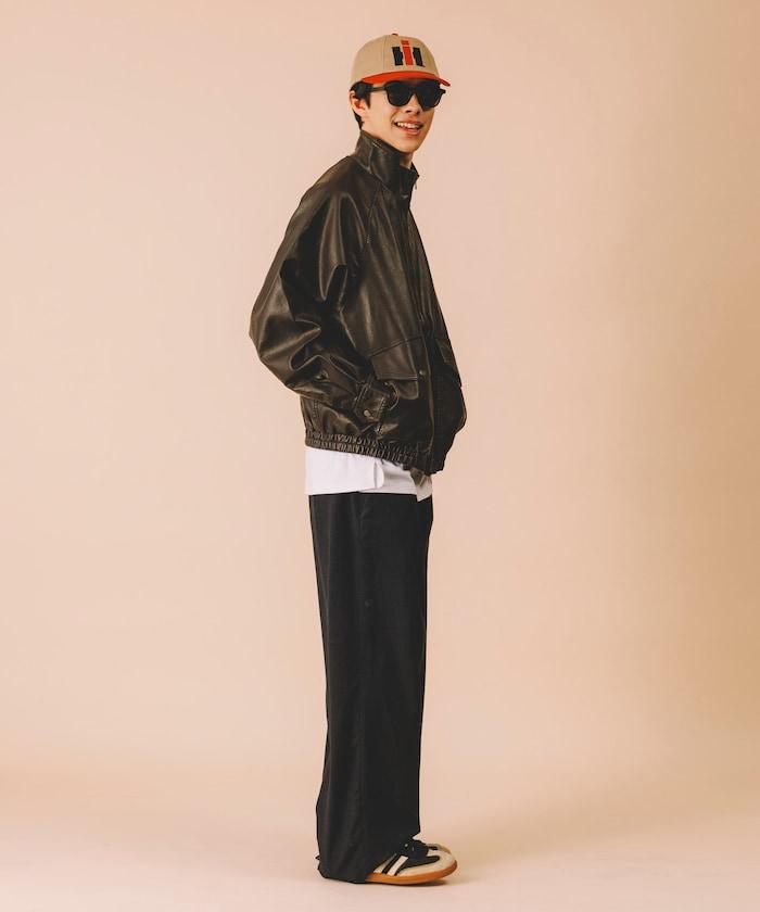 水洗做舊 仿皮質感 立領 拉鍊 短款外套