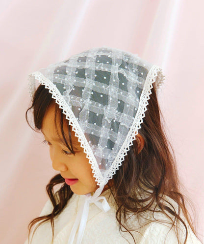 雛祭主題蕾絲頭巾