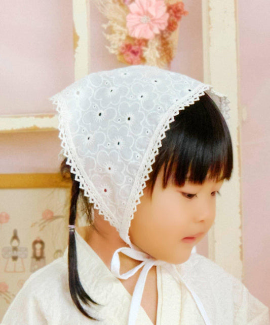 棉質蕾絲 巴布什卡頭巾 女兒節限定