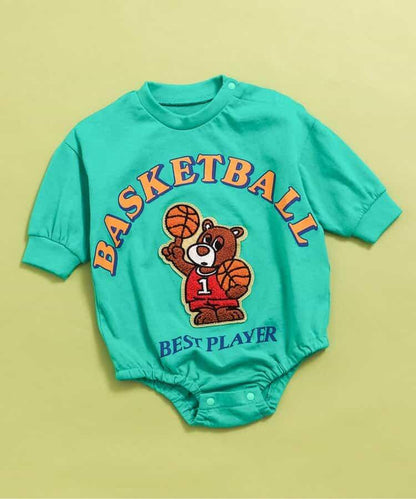 獨特毛巾繡貼 連體衣