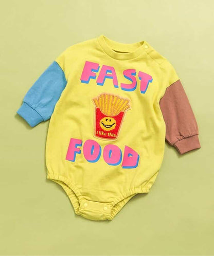 獨特毛巾繡貼 連體衣