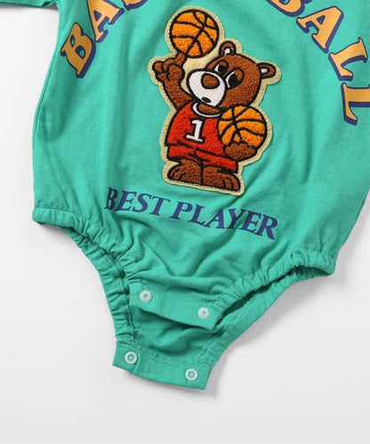 獨特毛巾繡貼 連體衣