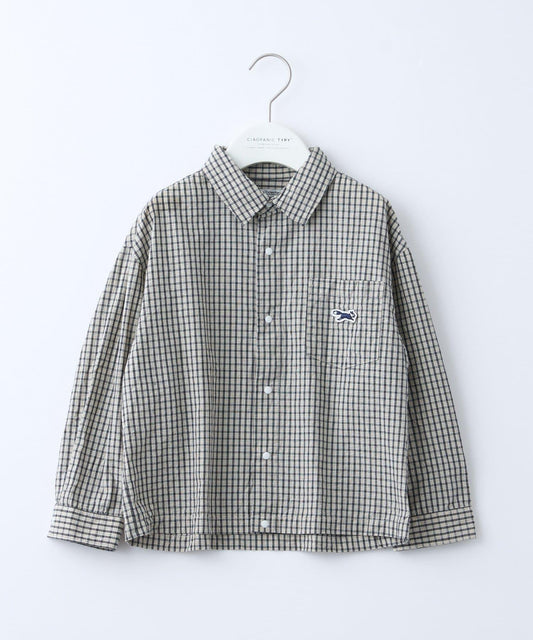 FOX×TYPY 條紋格紋圖案 兒童襯衫