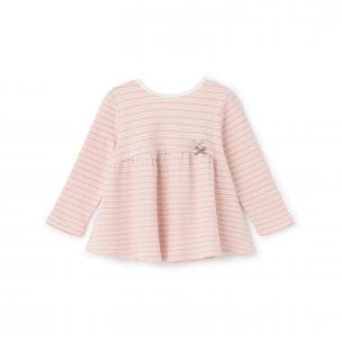 有機材質 荷葉邊設計 長袖T恤