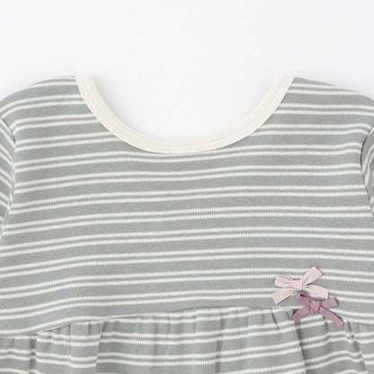 有機材質 荷葉邊設計 長袖T恤