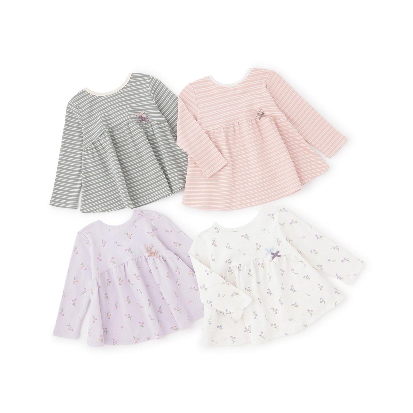 有機材質 荷葉邊設計 長袖T恤