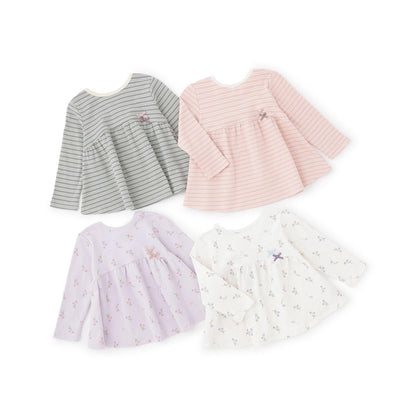 有機材質 荷葉邊設計 長袖T恤