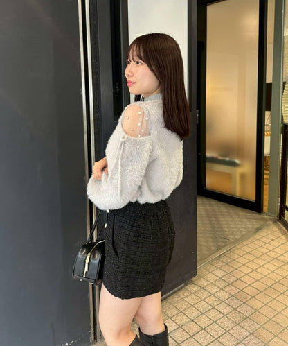 RMAF 露肌珍珠設計針織上衣