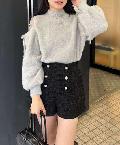 RMAF 露肌珍珠設計針織上衣