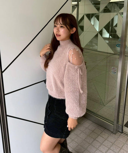 RMAF 露肌珍珠設計針織上衣