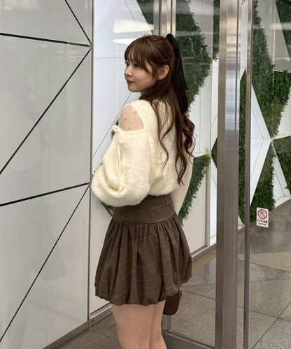 RMAF 露肌珍珠設計針織上衣