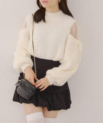 RMAF 露肌珍珠設計針織上衣