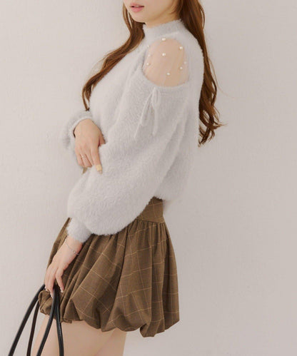 RMAF 露肌珍珠設計針織上衣