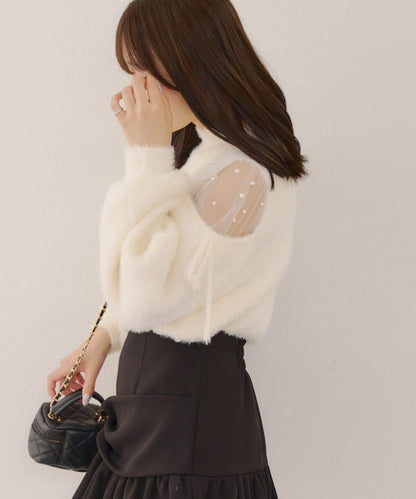 RMAF 露肌珍珠設計針織上衣