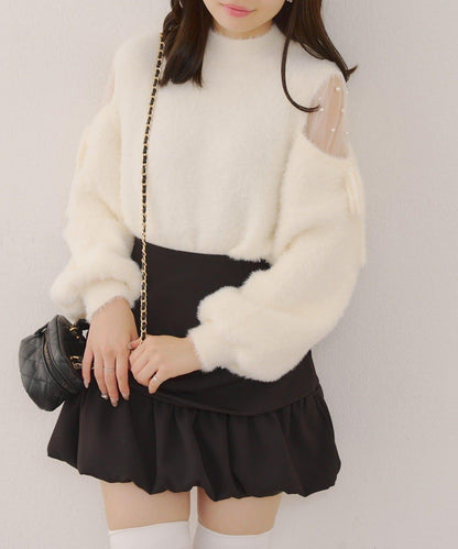 RMAF 露肌珍珠設計針織上衣