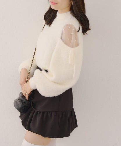 RMAF 露肌珍珠設計針織上衣