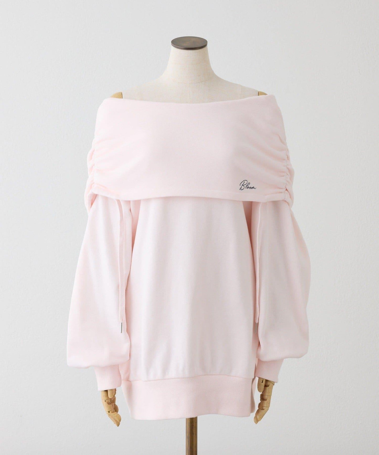 露肩連帽衛衣連衣裙