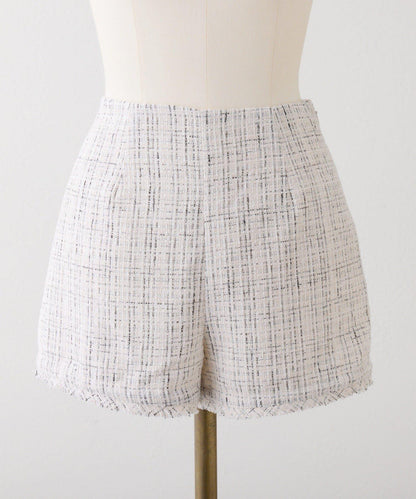 可成套搭配 粗花呢短褲