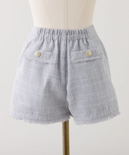 可成套搭配 粗花呢短褲