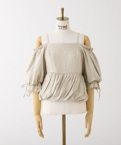 可成套搭配 泡泡袖 女襯衫