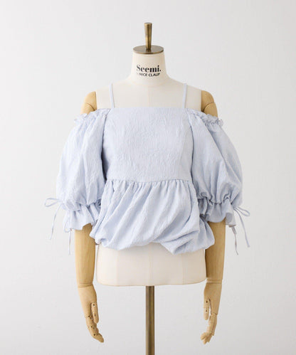 可成套搭配 泡泡袖 女襯衫