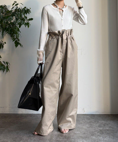 袖部透紗拼接羅紋針織開衫