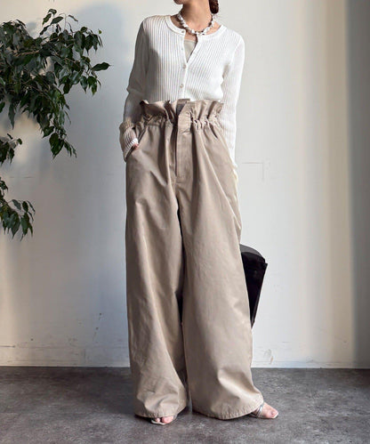 袖部透紗拼接羅紋針織開衫